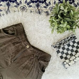 MANGO olive green casual pants